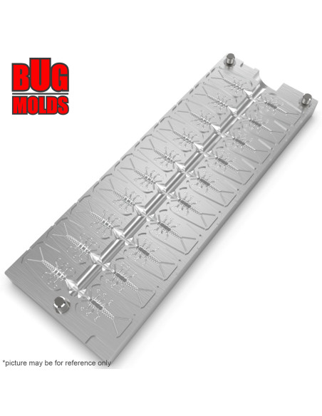Fishing Soft Bait Multi-cavity Aluminum mold  StoneFly 0,8 inch 20-cav vol. 0,3 fl oz (8,95 cm^3)  ID B111_20a1 from Bugmolds