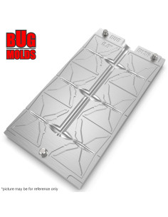 Fishing Soft Bait Multi-cavity Aluminum mold  WaterStriderBait 0,8 inch 6-cav vol. 0,32 fl oz (9,43 cm^3)  ID B126_6a1 from Bugm 2