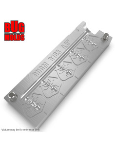 Fishing Soft Bait Multi-cavity Aluminum mold  Fly 0,5 inch 5-cav vol. 0,15 fl oz (4,29 cm^3)  ID B163_5a1 from Bugmolds 2