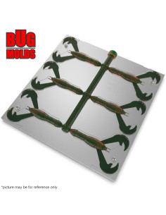 Fishing Soft Bait Multi-cavity Aluminum mold  RageCraw 3,8 inch 6-cav vol. 2,11 fl oz (62,39 cm^3)  ID C72_6a1 from Bugmolds