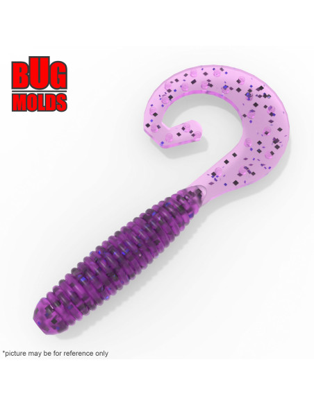 Fishing soft bait mold GtailFAT 1,8 inch model ID T03 from Bugmolds