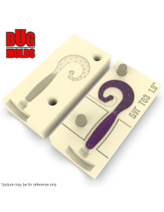 Fishing soft bait mold GtailFAT 1,8 inch model ID T03 from Bugmolds 2