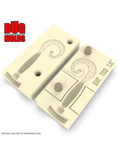 Fishing soft bait mold GtailFAT 1,8 inch model ID T03 from Bugmolds