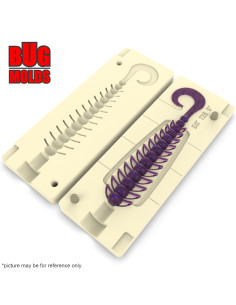 Fishing soft bait mold BugsyTail 5,9 inch model ID T96 from Bugmolds 2