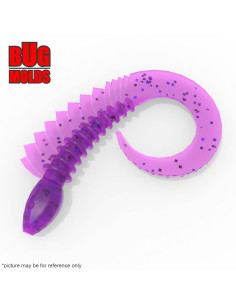 Fishing soft bait mold Viper 1,4 inch model ID T129 from Bugmolds