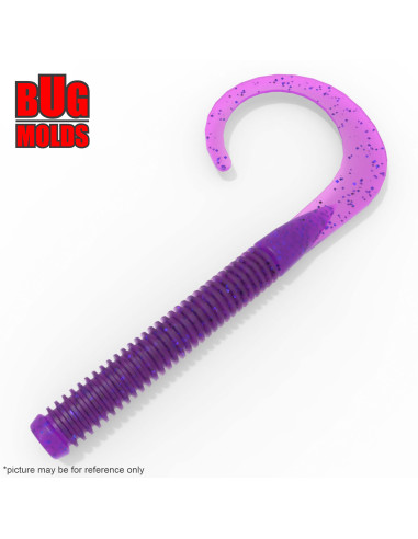 Fishing soft bait mold SwimmingWorm 8 inch model ID T364 from Bugmolds