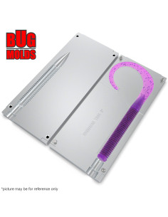 Fishing soft bait mold SwimmingWorm 8 inch model ID T364 from Bugmolds 2