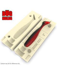Fishing soft bait mold CALShadTail 3 inch model ID V877 from Bugmolds 2