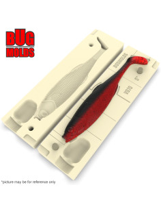 Fishing soft bait mold PolishBleakShad 5 inch model ID V970 from Bugmolds 2