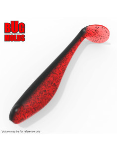 Fishing soft bait mold HollowbellyPaddleTail 7,5 inch model ID V986 from Bugmolds