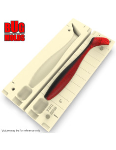 Fishing soft bait mold ChoppyTail 4,7 inch model ID V1002 from Bugmolds 2