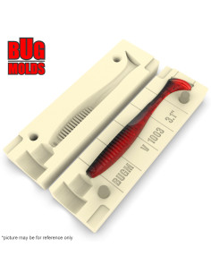 Fishing soft bait mold ETShad 3,1 inch model ID V1003 from Bugmolds 2