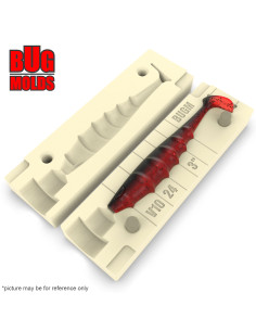 Fishing soft bait mold Predator 3 inch model ID V1024 from Bugmolds 2