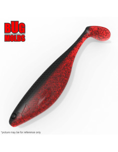 Fishing soft bait mold ShadTeez 4,4 inch model ID V1027 from Bugmolds