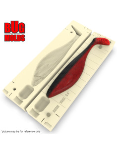 Fishing soft bait mold ShadTeez 4,4 inch model ID V1027 from Bugmolds 2