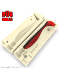 Fishing soft bait mold Wizzle 4,33 inch model ID V1040 from Bugmolds 2