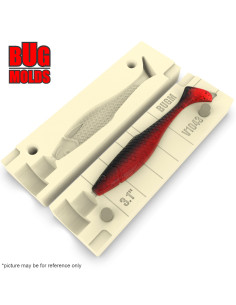 Fishing soft bait mold Kielb 3,1 inch model ID V1043 from Bugmolds 2