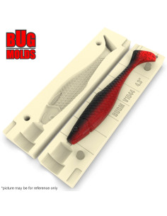 Fishing soft bait mold Kielb 4,3 inch model ID V1044 from Bugmolds 2