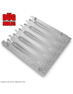 Fishing Soft Bait Multi-cavity Aluminum mold  SwingImpact 4 inch 5-cav vol. 1,26 fl oz (37,29 cm^3)  ID V29_5ai from Bugmolds 2