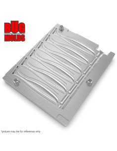 Fishing Soft Bait Multi-cavity Aluminum mold  EasyShiner 2,5 inch 6-cav vol. 0,51 fl oz (14,96 cm^3)  ID V87_6a1 from Bugmolds 2