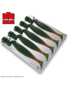 Fishing Soft Bait Multi-cavity Aluminum mold  HazedongShad 4 inch 5-cav vol. 2,02 fl oz (59,8 cm^3)  ID V230_5ai from Bugmolds