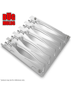 Fishing Soft Bait Multi-cavity Aluminum mold  HazedongShad 4 inch 5-cav vol. 2,02 fl oz (59,8 cm^3)  ID V230_5ai from Bugmolds 2