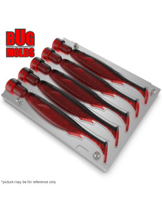 Fishing Soft Bait Multi-cavity Aluminum mold  SparkShad 4,2 inch 5-cav vol. 2,45 fl oz (72,51 cm^3)  ID V950_5ai from Bugmolds