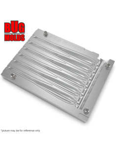 Fishing Soft Bait Multi-cavity Aluminum mold  ShadImpact 4 inch 6-cav vol. 1,12 fl oz (33,27 cm^3)  ID W23_6a1 from Bugmolds 2