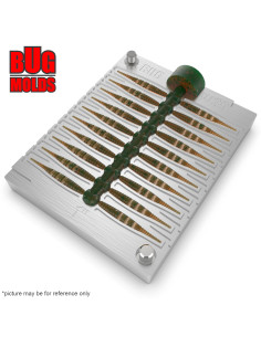 Fishing Soft Bait Multi-cavity Aluminum mold  JavaStick 1 inch 20-cav vol. 0,19 fl oz (5,54 cm^3)  ID W39_20a1 from Bugmolds