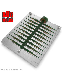 Fishing Soft Bait Multi-cavity Aluminum mold  JavaStick 1,4 inch 20-cav vol. 0,33 fl oz (9,68 cm^3)  ID W100_20a1 from Bugmolds