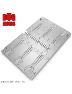 Fishing Soft Bait Multi-cavity Aluminum mold  Goby 3,5 inch 6-cav vol. 1,25 fl oz (36,94 cm^3)  ID W152_6a1 from Bugmolds 2