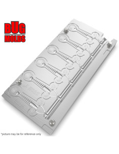 Fishing Soft Bait Multi-cavity Aluminum mold  Goby 2 inch 6-cav vol. 0,41 fl oz (12,06 cm^3)  ID W153_6a1 from Bugmolds 2