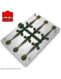 Fishing Soft Bait Multi-cavity Aluminum mold  Goby 2,5 inch 6-cav vol. 0,5 fl oz (14,82 cm^3)  ID W169_6a1 from Bugmolds