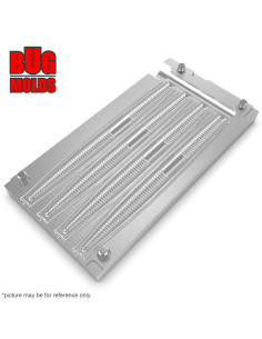 Fishing Soft Bait Multi-cavity Aluminum mold  Senko 5 inch 4-cav vol. 1,31 fl oz (38,61 cm^3)  ID W194_4a1 from Bugmolds 2