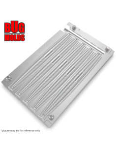 Fishing Soft Bait Multi-cavity Aluminum mold  Senko 5 inch 5-cav vol. 1,62 fl oz (47,7655 cm^3)  ID W194_5a1 from Bugmolds 2