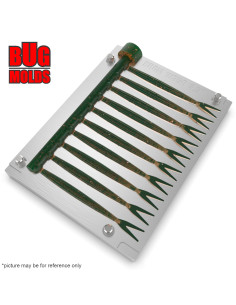 Fishing Soft Bait Multi-cavity Aluminum mold  FinSFish 3 inch 10-cav vol. 0,75 fl oz (22,12 cm^3)  ID W350_10a1 from Bugmolds