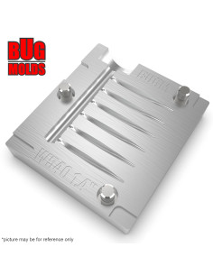 Fishing Soft Bait Multi-cavity Aluminum mold  FinSFish 1,4 inch 6-cav vol. 0,12 fl oz (3,5 cm^3)  ID W540_6a1 from Bugmolds 2