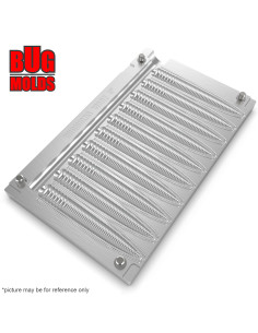 Fishing Soft Bait Multi-cavity Aluminum mold  WormStick 3 inch 10-cav vol. 1,85 fl oz (54,58 cm^3)  ID W582_10a1 from Bugmolds 2