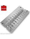 Aluminum CNC Mold Ice Jig Pelkie Ice Jig 0,35-3,55g 10-cav: 0,35-0,35-0,44-0,44-0,88-0,88-1,77-1,77-3,55-3,55g ID IJ821_10ai