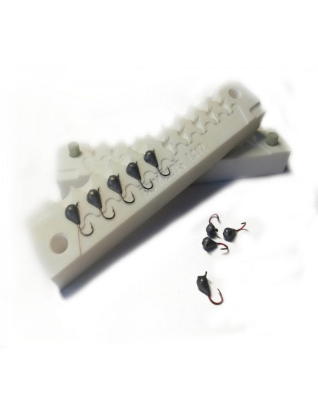 Stone CNC Mold Ice Jig Pelkie Ice Jig 0,44-0,88g 10-cav: 0,44-0,44-0,44-0,44-0,44-0,88-0,88-0,88-0,88-0,89g ID IJ412_10si