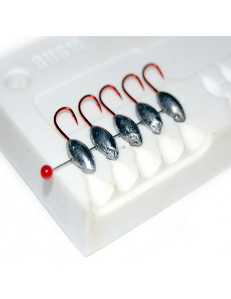 Stone CNC Mold Ice Jig Head Ball 0,4-0,8g 10-cav: 0,4-0,4-0,4-0,4-0,4-0,8-0,8-0,8-0,8-0,8g ID IJ746_10si