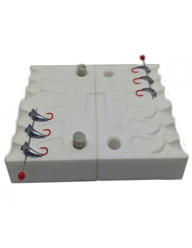 Stone CNC Mold Ice Jig Boat 0,4-0,8g 6-cav: 0,4-0,4-0,4-0,4-0,4-0,8-0,8-0,8-0,8-0,8g ID IJ981_6si