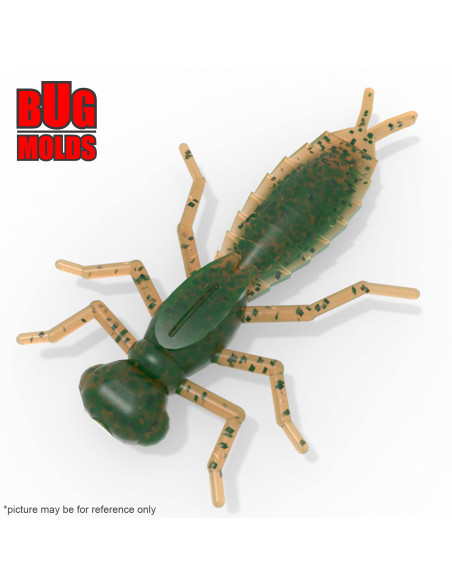 Fishing soft bait mold DragonFly 1 inch model ID B01 from Bugmolds