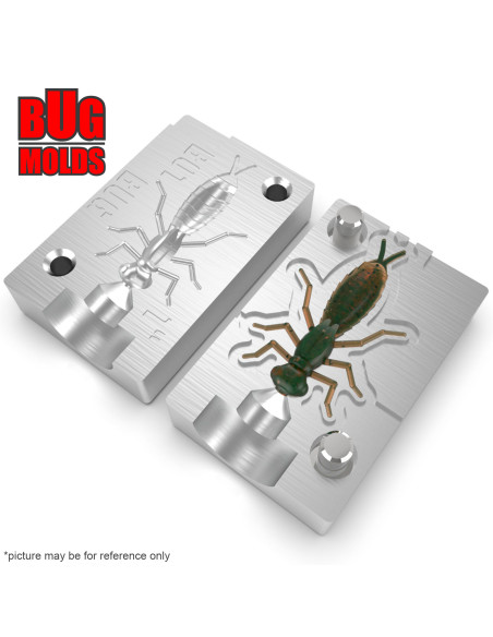 Fishing soft bait mold DragonFly 1 inch model ID B01 from Bugmolds