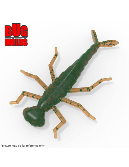 Fishing soft bait mold DragonFly_2 2 inch model ID B02 from Bugmolds