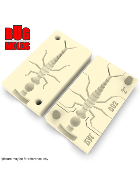 Fishing soft bait mold DragonFly_2 2 inch model ID B02 from Bugmolds