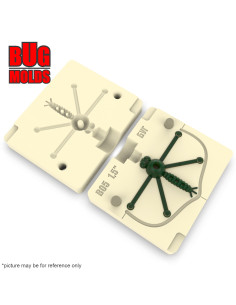 Fishing soft bait mold DraFla 1,5 inch model ID B05 from Bugmolds 2