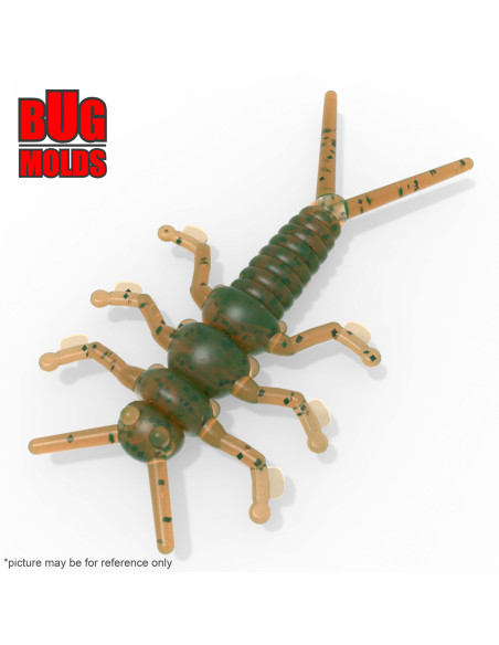 Fishing soft bait mold Kasei 1 inch model ID B07 from Bugmolds