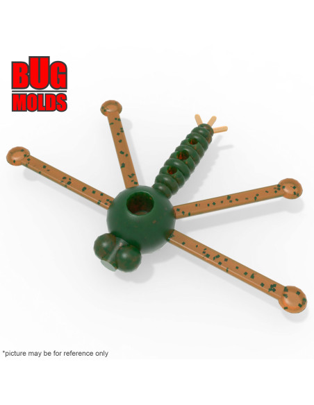 Fishing soft bait mold DraFla 1 inch model ID B08 from Bugmolds