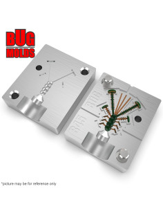 Fishing soft bait mold Nymph 1,3 inch model ID B16 from Bugmolds 2